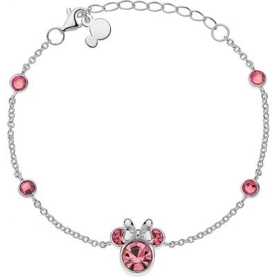 Disney strieborný náramok Minnie Mouse s kryštálmi BS00062SRUL-55.CS