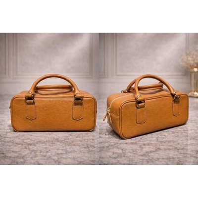 Max Original Leather Dámska kožená kabelka camel-4