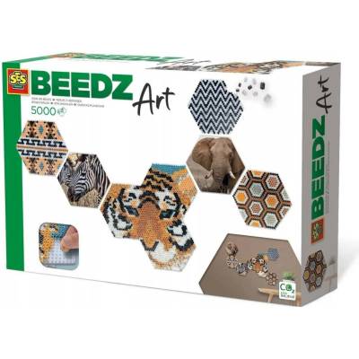 SES Creative Beedz Art - Šestihranné podložky Safari