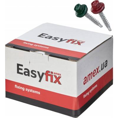 FARMÁŘSKÉ VRUTY Z EPDM EASY FIX 4,8x35mm do dřeva, 250 Ks. cihla RAL8004
