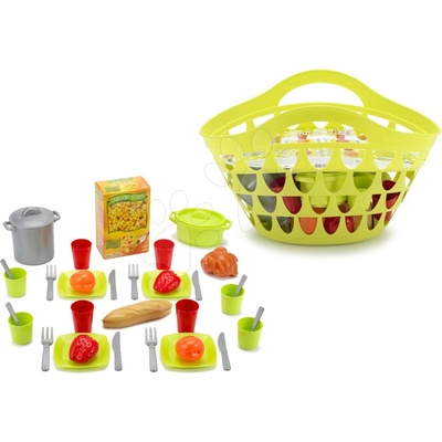 Écoiffier 100% Chef košík s nádobím 940-C zelený