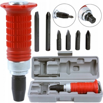 MAR-POL M61010 Úderový šroubovák s bity 6ks, 1/2"