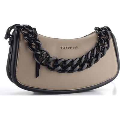 Hispanitas crossbody kabelka s řetízkovým uchem Taupe/Black BI232936