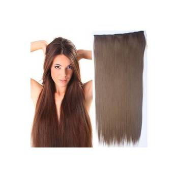 Clip in vlasy 60 cm dlouhý pás vlasů odstín 12 světle hnědá