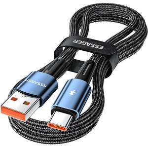 Essager USB към Type-C Кабел 120W за Бързо Зареждане и Данни 1 м