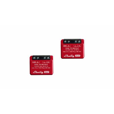 Shelly 1PM Mini Gen3 Set of 2 Controllers, WiFi/Bluetooth