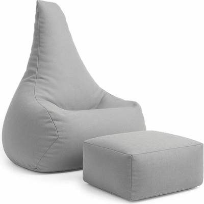 MeowBaby sedací vak s opierkou nôh Tearo feather-fog-gray