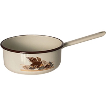 20 см дълбок емайлиран бежов тиган с декор Есен (15/20 (124-1906))