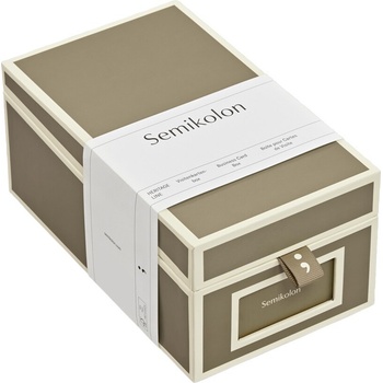Semikolon Die Kante Кутия за визитки, сиво-кафява (370083)