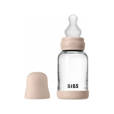 Bibs antikoliková sklenená fľaša so silikón cumlíkom Blush 120ml