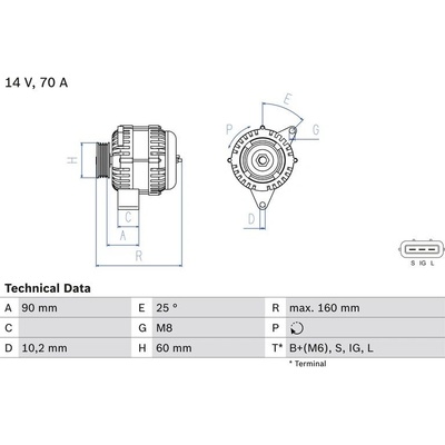 BOSCH 0 986 040 461 generátor (0986040461)