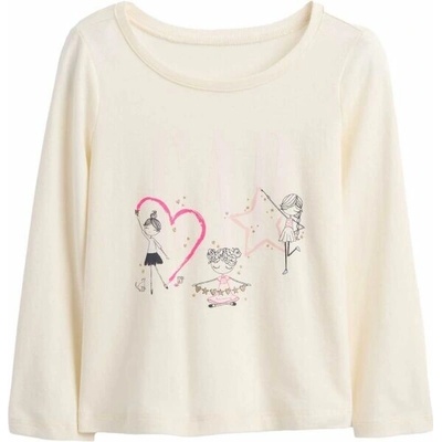 GAP V-FRCH LS BF Logo Tee bílá
