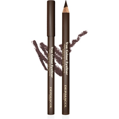 Dermacol Drevená ceruzka na oči True Colour Eyeliner 2 Brown 4 g