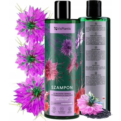 Vis Plantis šampón na vlasy bez objemu pre jemné vlasy čierna rasca 400ml