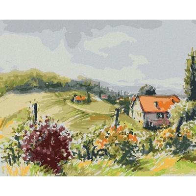zuty Malování Podle Čísel Krajina S Vinicemi 80 x 100 Cm Plátno Rám 8596530088912