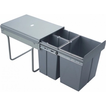 Wireli Výsuvný odpadkový kôš - 2 x 10 L + 20 L / Šedý