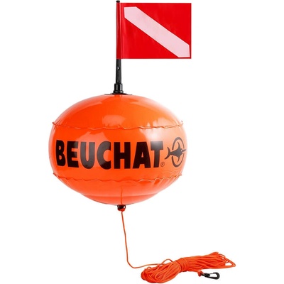 BEUCHAT Okrúhla nafukovacia signalizačná bója na podmorský lov ORANŽOVÁ