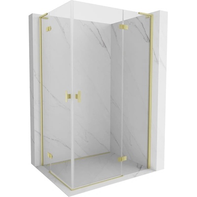 Mexen Mist-H L Дуо душ кабина с панти, дясна, 70 x 115 см, прозрачна, злато матово (8A5L-070L-115P-55-00)