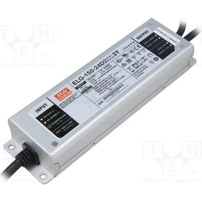 MEAN WELL ELG-150-24D2-3Y Napájecí zdroj: spínaný; LED; 150W; 24VDC; 6,25A; 100÷305VAC; IP67