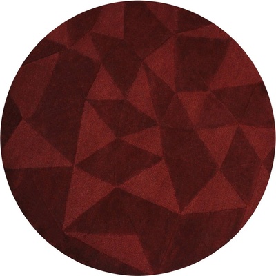 Flair Rugs Ръчно изработен вълнен кръгъл килим в цвят бордо ø 160 cm Shard Red - Flair Rugs (503119377814)