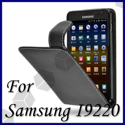 Samsung Galaxy Note i9220 Flip Luxury Калъф Черен + Протектор