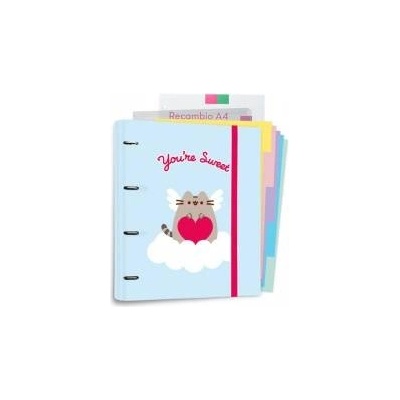 Pusheen - A4 binder from Purrfect Love collection with cards (4 rings, eraser)