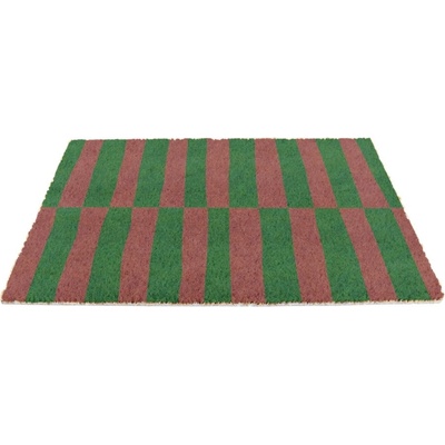 Artsy Mats Изтривалка от кокосови влакна 40x60 cm Pink & Green Half Stripes - Artsy Doormats (6040-PNKGRNHALFSTRIPE)