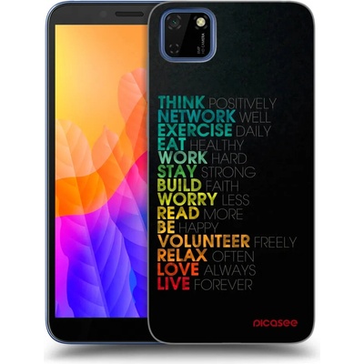 Picasee silikónový čierny obal pre Huawei Y5P - Motto života