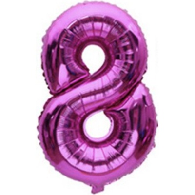 Fóliový balón čísla ružové 82 cm Čísla: 8