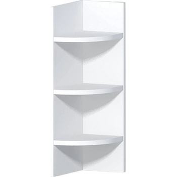 Голд - Аполо Завършваща заоблена кухненска етажерка Алис g18 20 см бял