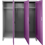 Carmen Метален шкаф Carmen CR-1604-3 JZ - сив / светлолилав (3580175_6) - bay
