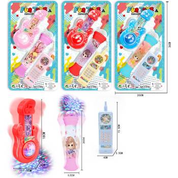 Image 1 of Armtoys МИКРОФОН, КИТАРА И ТЕЛЕФОН С БАТЕРИИ НА КАРТОН