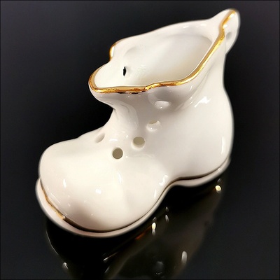 Reutter Porzelan - Porcelánová topánka so zlatým okrajom 7 cm