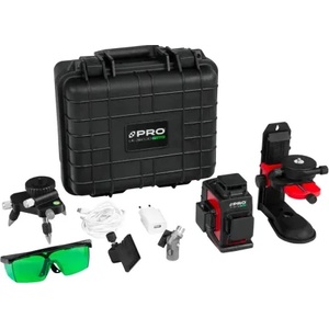 PRO Комплект лазерен нивелир със статив и аксесоари pro lk-360.3dg + tr-650f/ 30 м (pro-l1128)