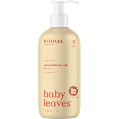 ATTITUDE Detský sprchový gél a šampón hrušková šťava 473 ml