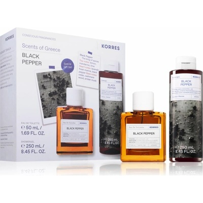 Korres Black Pepper Korres Black Pepper EDT 50 ml + Korres Black Pepper sprchový gél pánska 250 ml