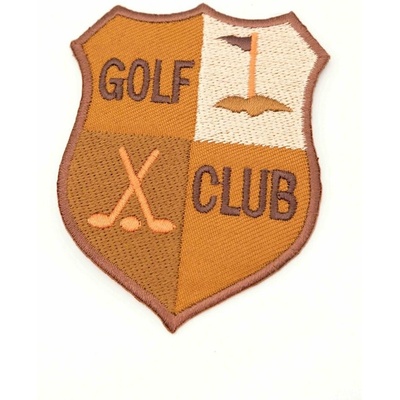 Nažehľovacia záplata - golf - hnedá - rozmer 6 x 8 cm