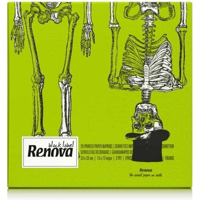 Renova ubrousky 3V s kostlivcem 20ks 33x33cm