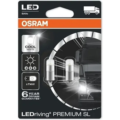 OSRAM Premium - BA9s - T4W / 6000K / 24V - 3924CW - комплект 2бр. (до изчерпване) (3924CW)