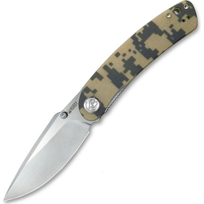 KUBEY Momentum Sherif Manganas Design Liner Lock Folding Knife Camo G10 Handle KU344D