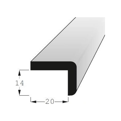 Lišta tvaru L 14x20mm, délka 240cm