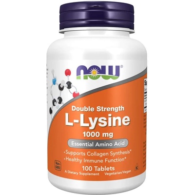 NOW Now L-Lysine (Л-лизин), 1000 mg, 100 табл