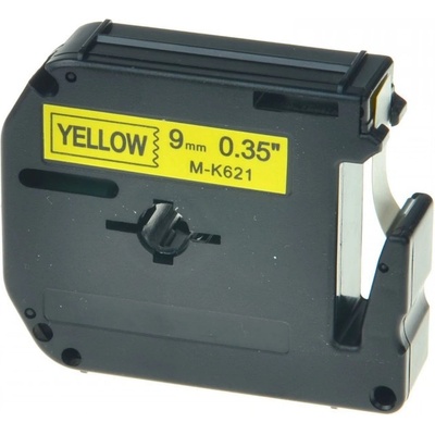 Compatible Съвместима лента с Brother MK-621, 9mm x 8m, черен печат / жълт фон (MK621)