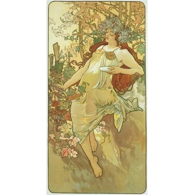 Pohled Alfons Mucha – Autumn, dlouhý
