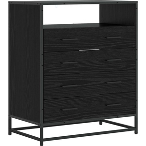 vidaXL Чекмеджетен шкаф 4-Чекмедже Черен дъб 70 x 41 x 83, 5 см (8010314)