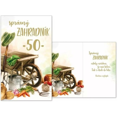 MFP paper s.r.o. Přání k 50. narozeninám Správný zahradník