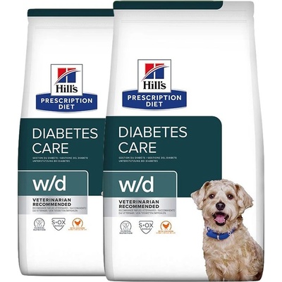 Hill's Hill s Prescription Diet w/d Поддържане на тегло и грижа при диабет за кучета 2 x 10 кг