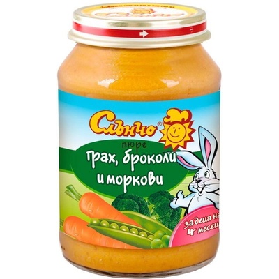 Слънчо пюре грах броколи и моркови - 190 г