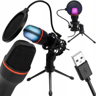 Kondenzátorový pro PC herní studiový karaoke USB filtr
