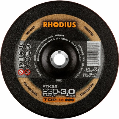 Rhodius Rezný kotúč 230 x 3,0 x 22,23 mm 201102